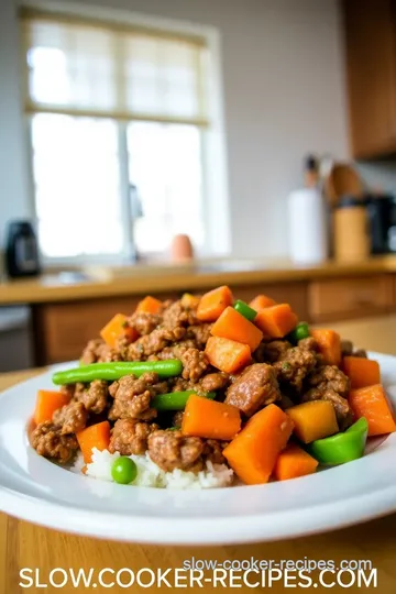 Slow Cooker Beef and Vegetable Dog Food steps