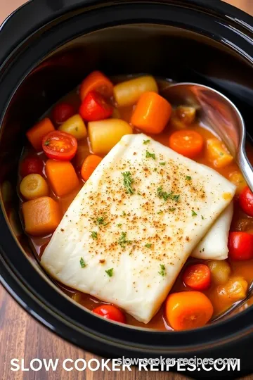 Slow Cooker Lemon Herb Fish Stew presentation