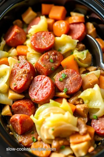 Slow Cooker Kielbasa and Cabbage presentation