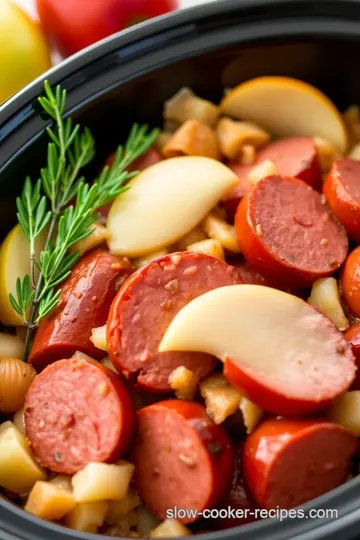 Slow Cooker Sauerkraut and Kielbasa presentation