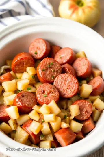 Slow Cooker Kielbasa and Sauerkraut presentation