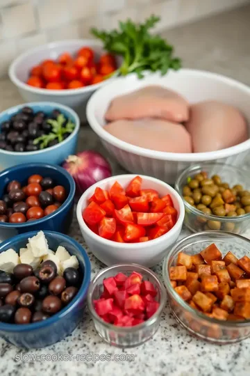 Slow Cooker Mediterranean Chicken ingredients