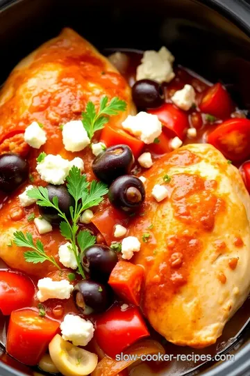 Slow Cooker Mediterranean Chicken presentation