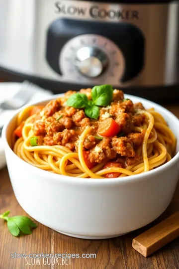 Slow Cooker Spaghetti Recipe: The Ultimate Bolognese Delight! presentation