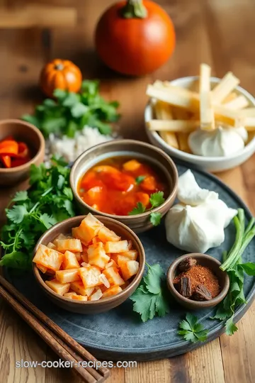 Quick and Zesty Spicy Hot & Sour Soup ingredients