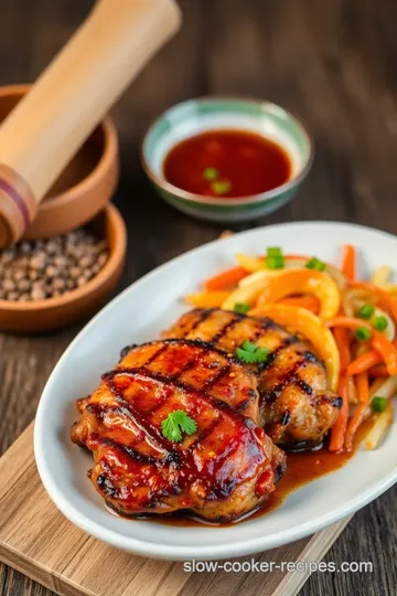 Grilled Chicken with Spicy Korean Flavor presentation