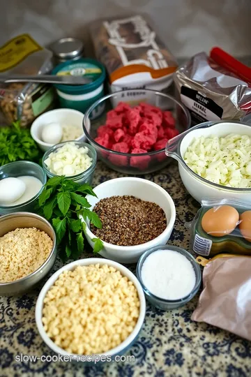 Stuffing Stuffed Meatloaf ingredients