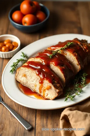 Savory Roast Pork with Sweet Apricot Glaze presentation
