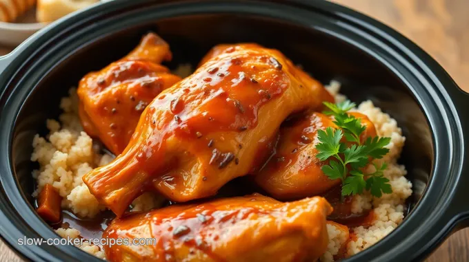 Slow Cooker Honey Garlic Chicken Legs