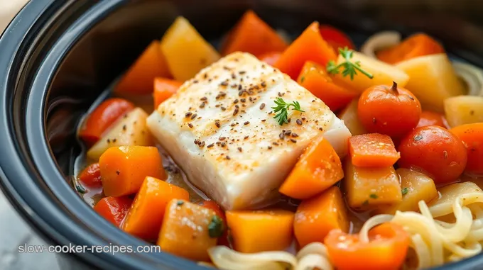 Slow Cooker Lemon Herb Fish Stew